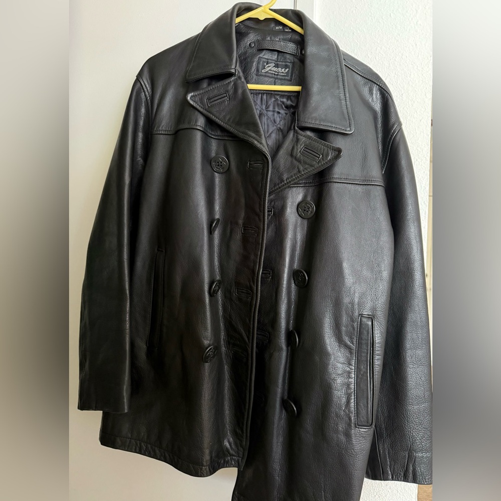 Guess Leather Trench Coat